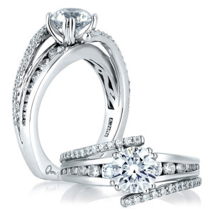 A Jaffe Platinum Signature Engagement Ring MES272 / 63