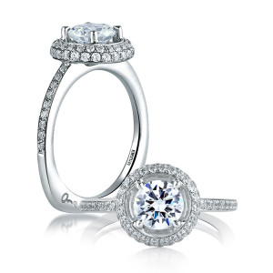 A Jaffe 18 Karat Signature Engagement Ring MES325