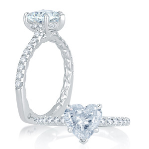 A.JAFFE 18 Karat Signature Engagement Ring MES772Q