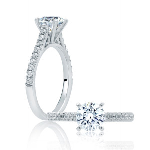 A.JAFFE Platinum Signature Engagement Ring MES830