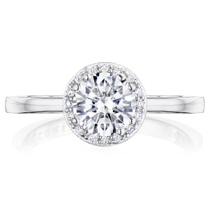 Tacori P101RD65FW 14 Karat Coastal Crescent Engagement Ring