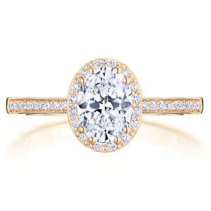 Tacori P103OV75X55FPK 14 Karat Coastal Crescent Engagement Ring