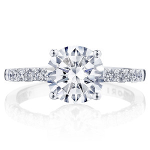 Tacori P1042RD8FW 14 Karat Coastal Crescent Engagement Ring