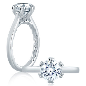 A.JAFFE 18 Karat Classic Engagement Ring ME2129Q