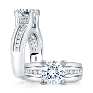A.JAFFE 18 Karat Signature Engagement Ring RMS006