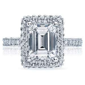 HT2522EC85X65 Tacori Crescent Platinum Engagement Ring