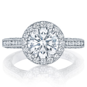 Tacori HT2550RD8 18 Karat Classic Crescent Engagement Ring