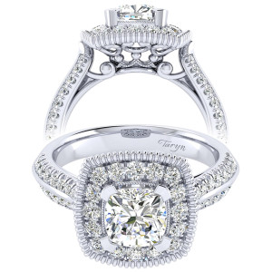 Taryn 14k White Gold Round Perfect Match Engagement Ring TE002C6AKW44JJ