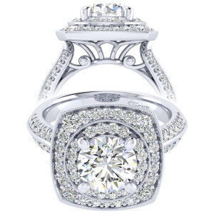 Taryn 14k White Gold Round Perfect Match Engagement Ring TE002C8AFW44JJ