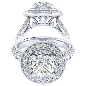 Taryn 14k White Gold Round Perfect Match Engagement Ring TE002C8AHW44JJ