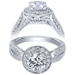 Taryn 14k White Gold Round Halo Engagement Ring TE10256W44JJ