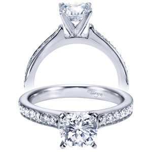 Taryn 14k White Gold Round Straight Engagement Ring TE6647W44JJ