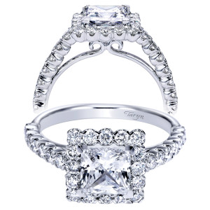 Taryn 14k White Gold Round Halo Engagement Ring TE6954W44JJ