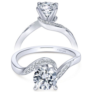 Taryn 14k White Gold Round Bypass Engagement Ring TE7244W44JJ