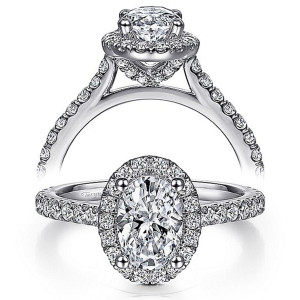 Taryn 14k White Gold Oval Diamond Engagement Ring TE7259O4W44JJ
