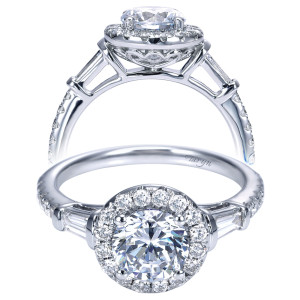 Taryn 14k White Gold Round Halo Engagement Ring TE7501W44JJ