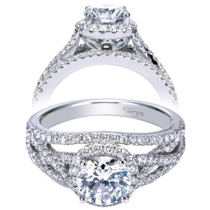 Taryn 14k White Gold Round Halo Engagement Ring TE7814W44JJ