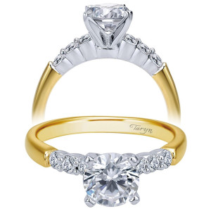 Taryn 14k Yellow/White Gold Round Straight Engagement Ring TE7847M44JJ