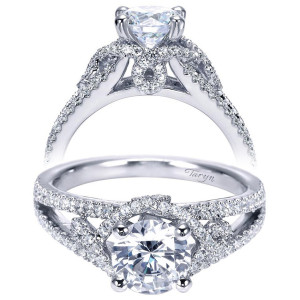 Taryn 14k White Gold Round Halo Engagement Ring TE8140W44JJ