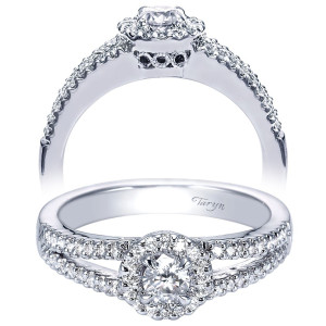 Taryn 14k White Gold Round Halo Engagement Ring TE95410W44JJ