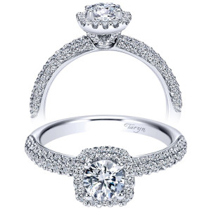 Taryn 14k White Gold Round Halo Engagement Ring TE97713W44JJ