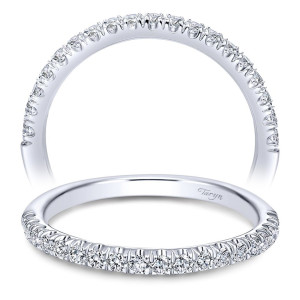 Taryn 14 Karat White Gold Straight Wedding Band TW10177W44JJ