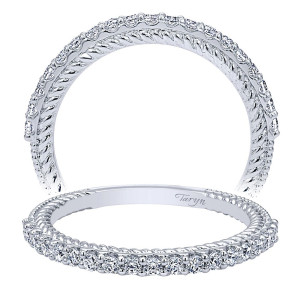 Taryn 14 Karat White Gold Straight Wedding Band TW10185W44JJ
