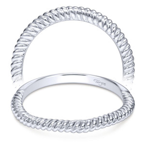 Taryn 14 Karat White Gold Matching Curved Wedding Band TW10201W4JJJ