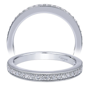 Taryn 14 Karat White Gold Straight Wedding Band TW10209W44JJ