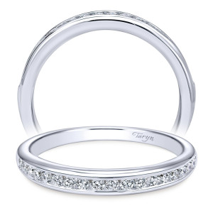 Taryn 14 Karat White Gold Round Straight Wedding Band TW10482W44JJ