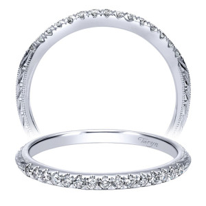 Taryn 14 Karat White Gold Straight Wedding Band TW10542W44JJ