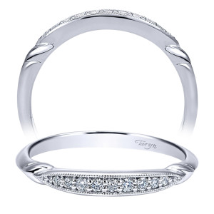 Taryn 14 Karat White Gold Straight Wedding Band TW11826R4W44JJ
