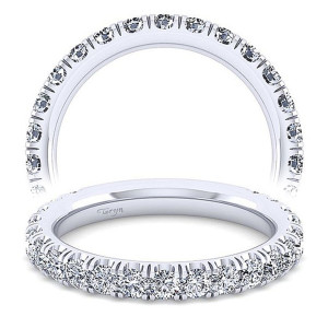 Taryn 14 Karat White Gold Matching Straight Wedding Band TW13651O12W44JJ