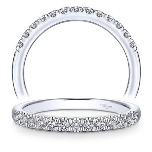 Taryn 14 Karat White Gold Matching Straight Wedding Band TW14399R4W44JJ