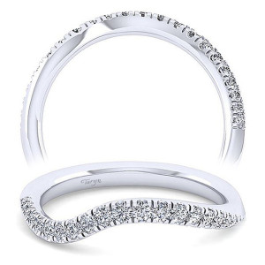 Taryn 14 Karat White Gold Matching Curved Wedding Band TW14465S4W44JJ