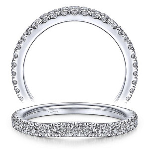 Taryn 14 Karat White Gold Matching Curved Wedding Band TW14794R4W44JJ