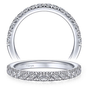 Taryn 14 Karat White Gold Matching Straight Wedding Band TW14891R8W44JJ