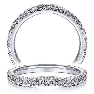 Taryn 14 Karat White Gold Matching Curved Wedding Band TW15152R6W44JJ