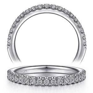 Taryn 14 Karat White Gold Matching Curved Wedding Band TW15620R6W44JJ
