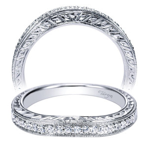 Taryn 14 Karat White Gold Matching Curved Wedding Band TW3892W44JJ