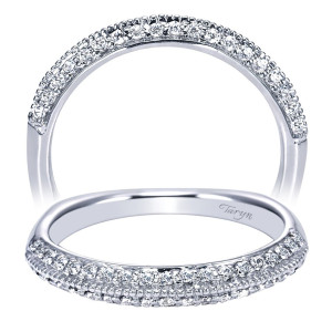 Taryn 14 Karat White Gold Straight Wedding Band TW4037W44JJ