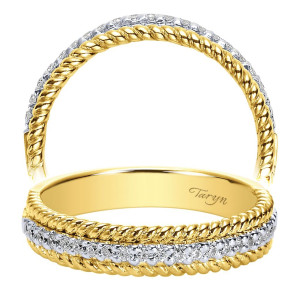 Taryn 14 Karat Yellow/White Gold Straight Wedding Band TW5366M44JJ