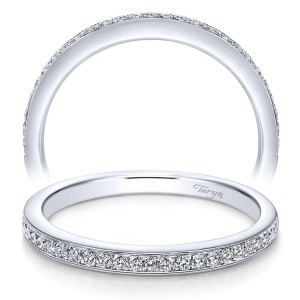 Taryn 14 Karat White Gold Round Straight Wedding Band TW7444W44JJ