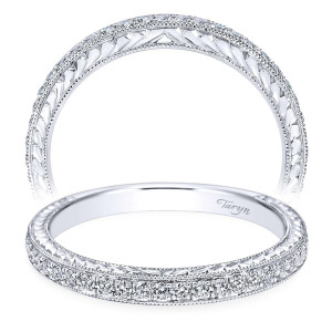 Taryn 14 Karat White Gold Straight Wedding Band TW7481W44JJ