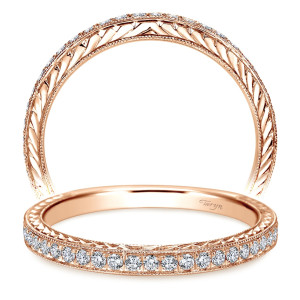 Taryn 14 Karat Rose Gold Straight Wedding Band TW7500K44JJ