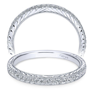 Taryn 14 Karat White Gold Straight Wedding Band TW7505W44JJ