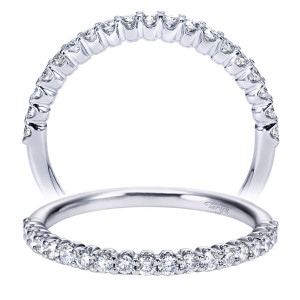 Taryn 14 Karat White Gold Straight Wedding Band TW7540W44JJ