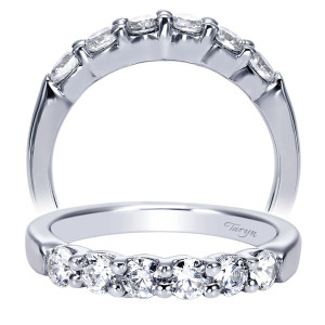 Taryn 14 Karat White Gold Straight Wedding Band TW7848W44JJ
