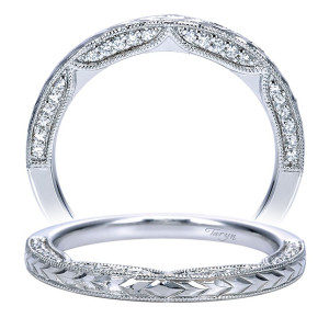 Taryn 14 Karat White Gold Straight Wedding Band TW7971W44JJ