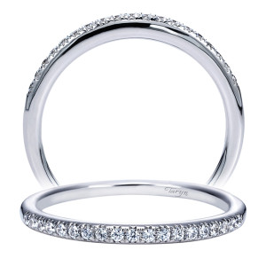 Taryn 14 Karat White Gold Round Straight Wedding Band TW7988W44JJ